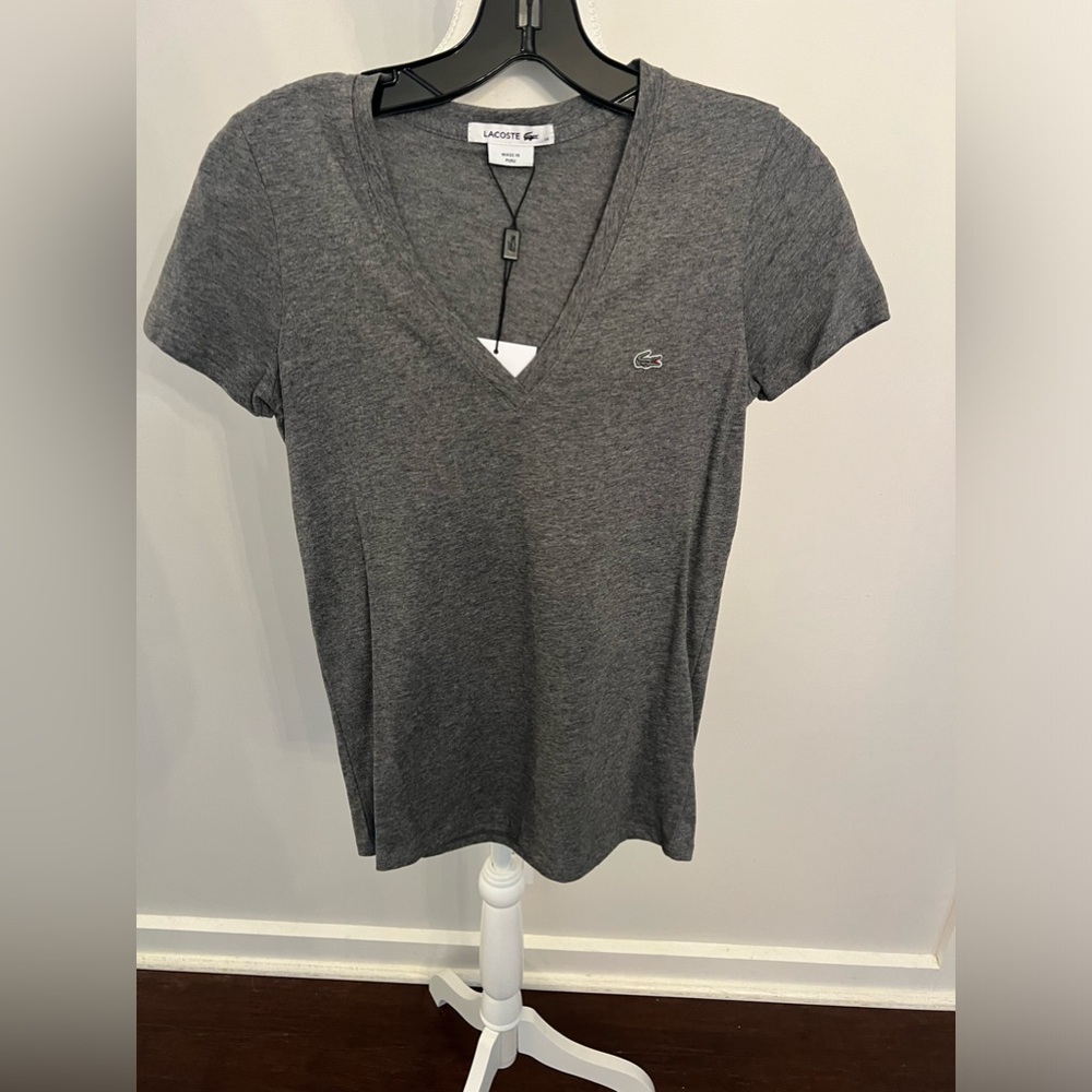 Lacoste Grey Shirt. NWT. Size 2.